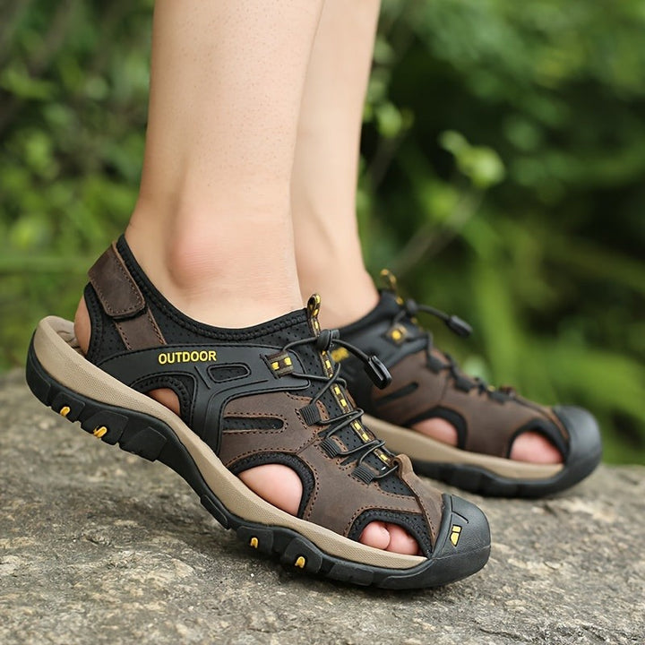 Closed-toe walking sandals with a rubber grip sole - product photo 8