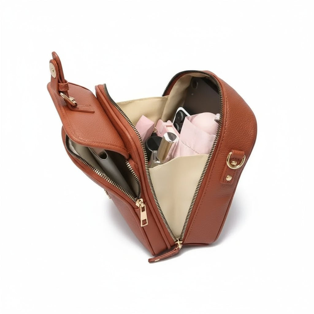 Compact anti-theft bag with inward-facing zips - product photo 4