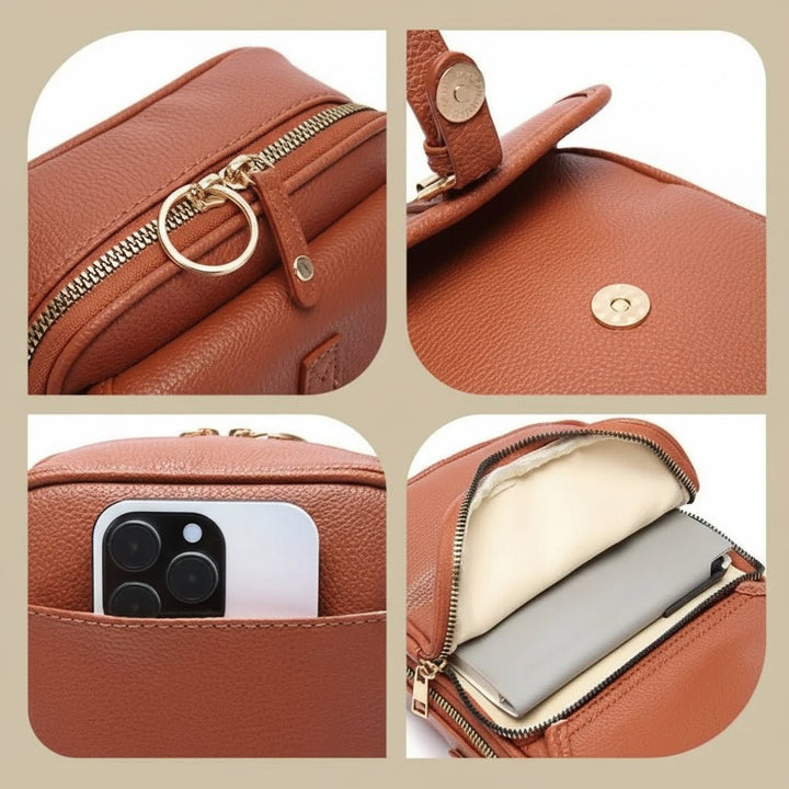 Compact anti-theft bag with inward-facing zips - product photo 7