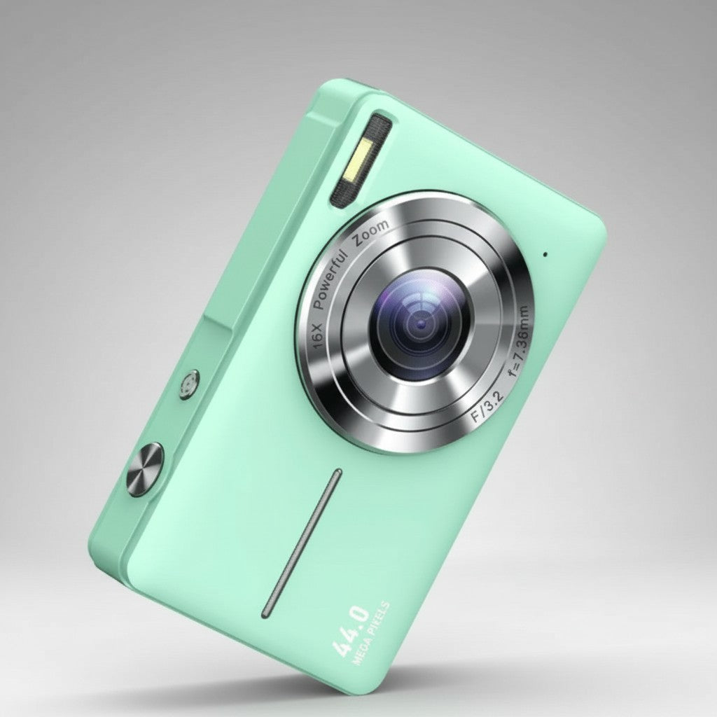 Compact digital camera with a vintage-style body - product photo 10