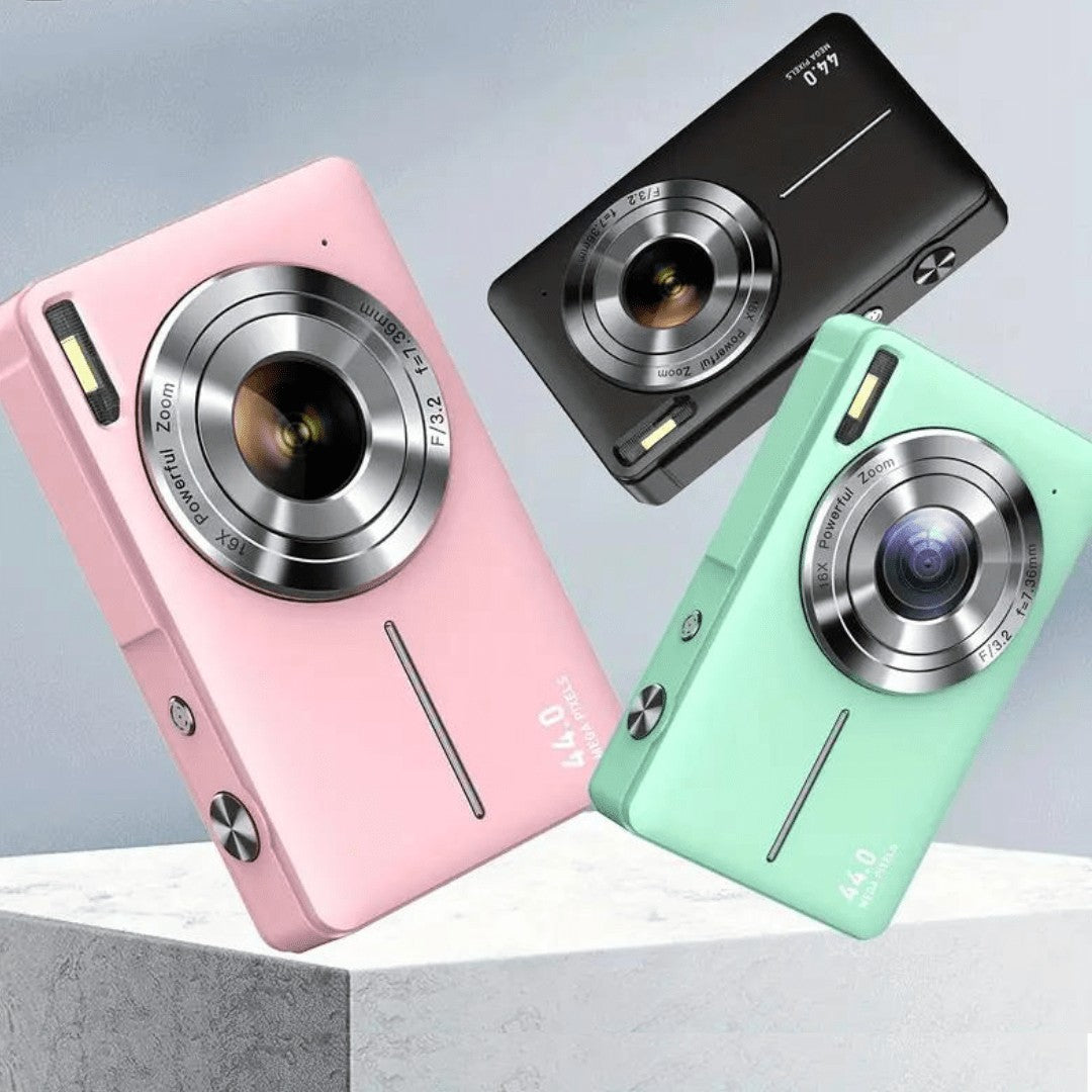 Compact digital camera with a vintage-style body - product photo 4