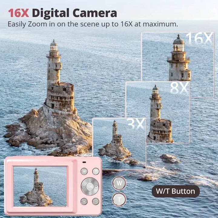 Compact digital camera with a vintage-style body - product photo 7