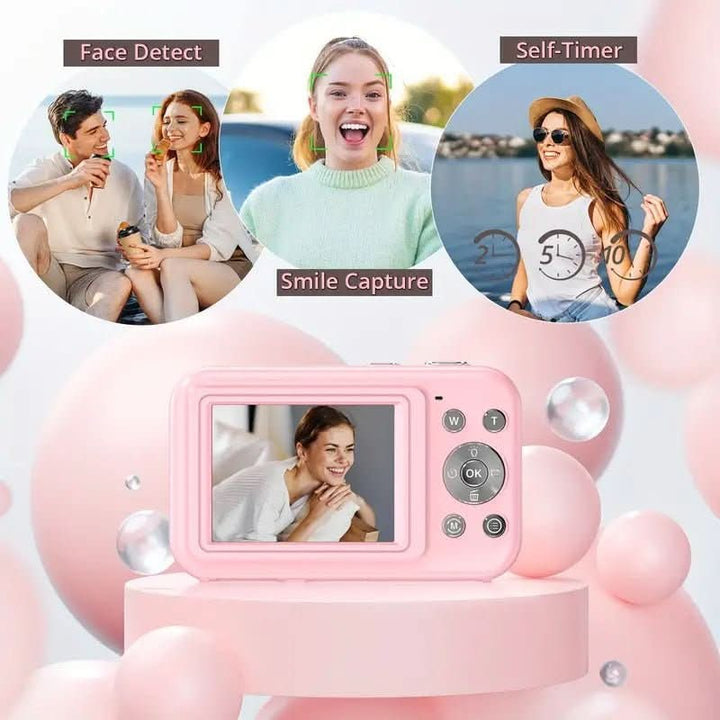 Compact digital camera with a vintage-style body - product photo 8