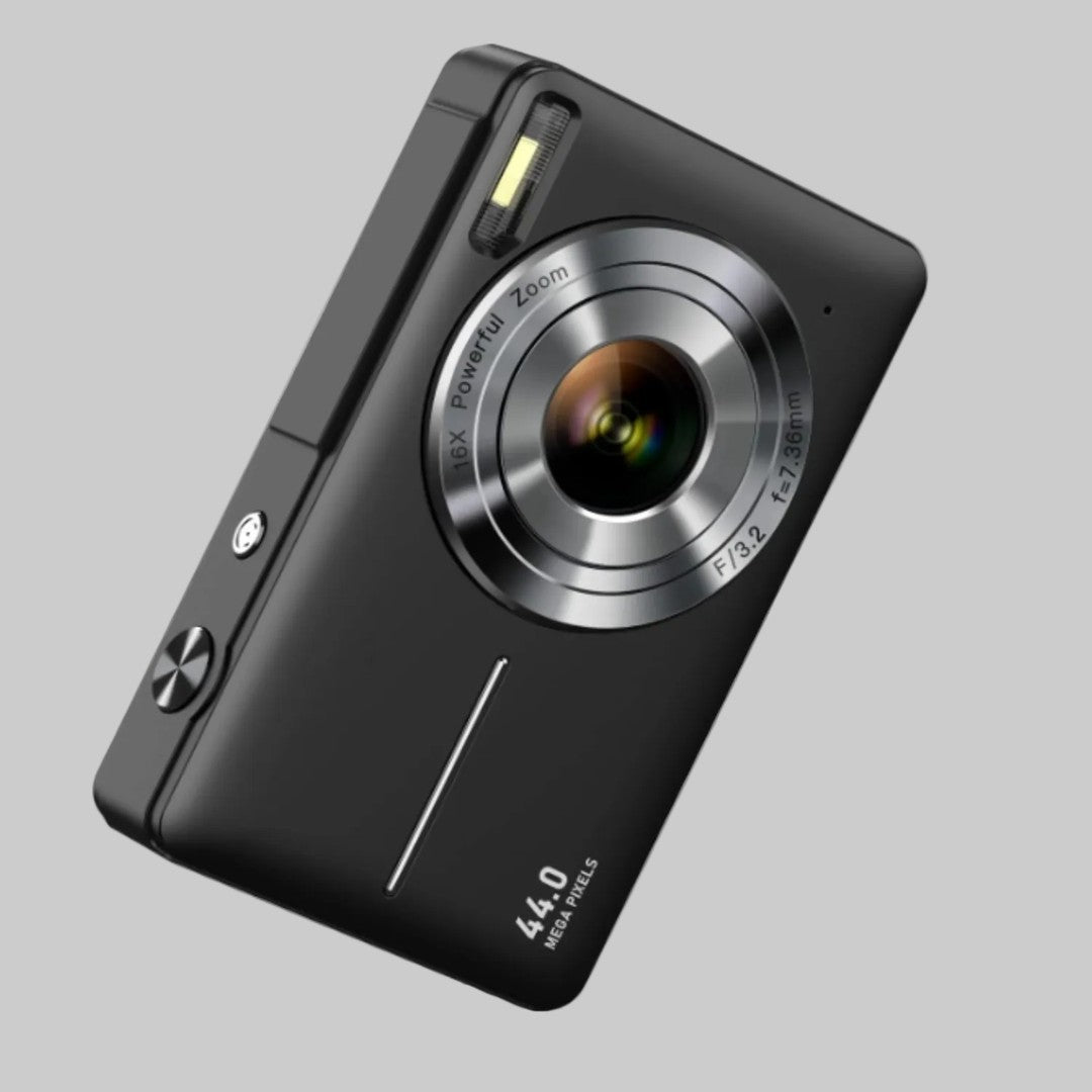 Compact digital camera with a vintage-style body - product photo 9