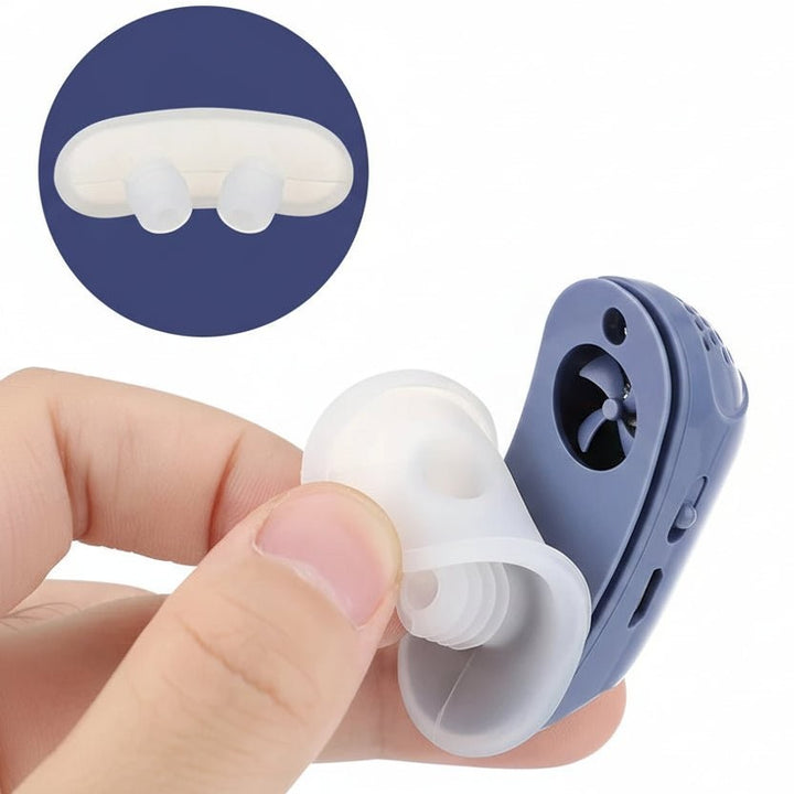 Compact rechargeable anti-snore nasal device in medical silicone - product photo 6