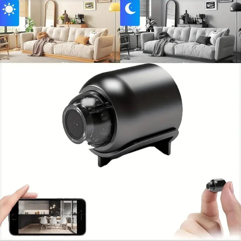 Compact wireless outdoor security camera on a wall - product photo 2