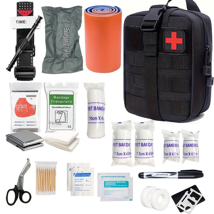 First aid kit with a tourniquet in an open carry bag - product photo 1