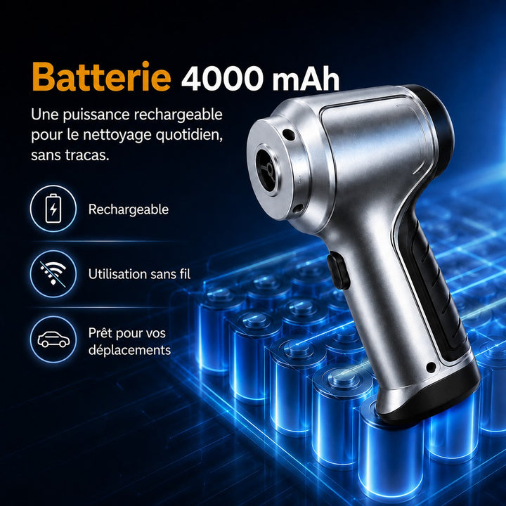 Cordless car vacuum cleaning a seat - product photo 3