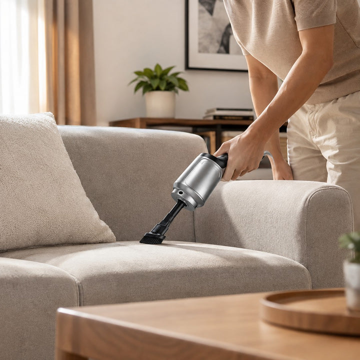 Cordless car vacuum cleaning a seat - product photo 8