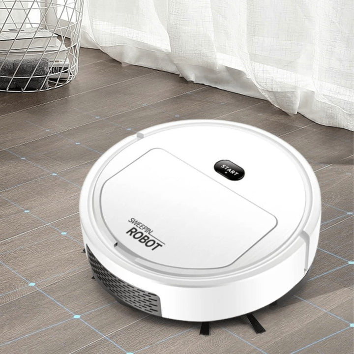 Cordless robot vacuum cleaning a hard floor - product photo 1