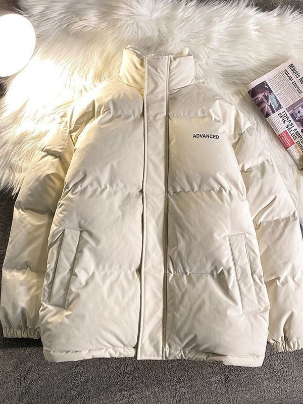Cropped quilted jacket with a high stand collar and full zip - product photo 5