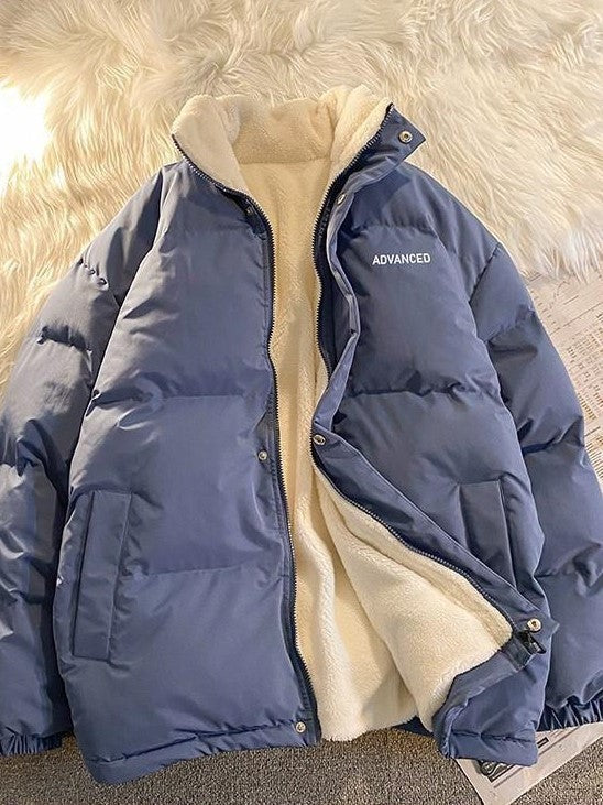 Cropped quilted jacket with a high stand collar and full zip - product photo 7