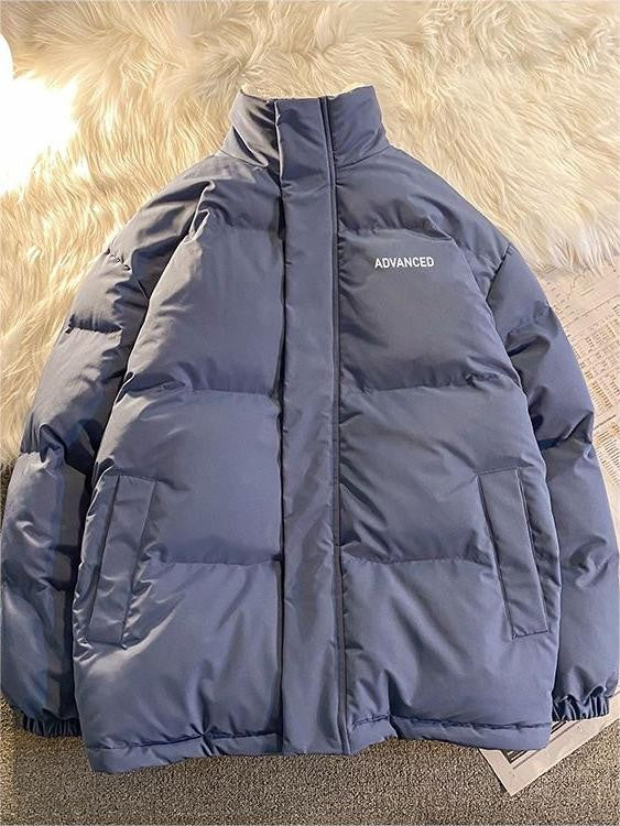 Cropped quilted jacket with a high stand collar and full zip - product photo 8