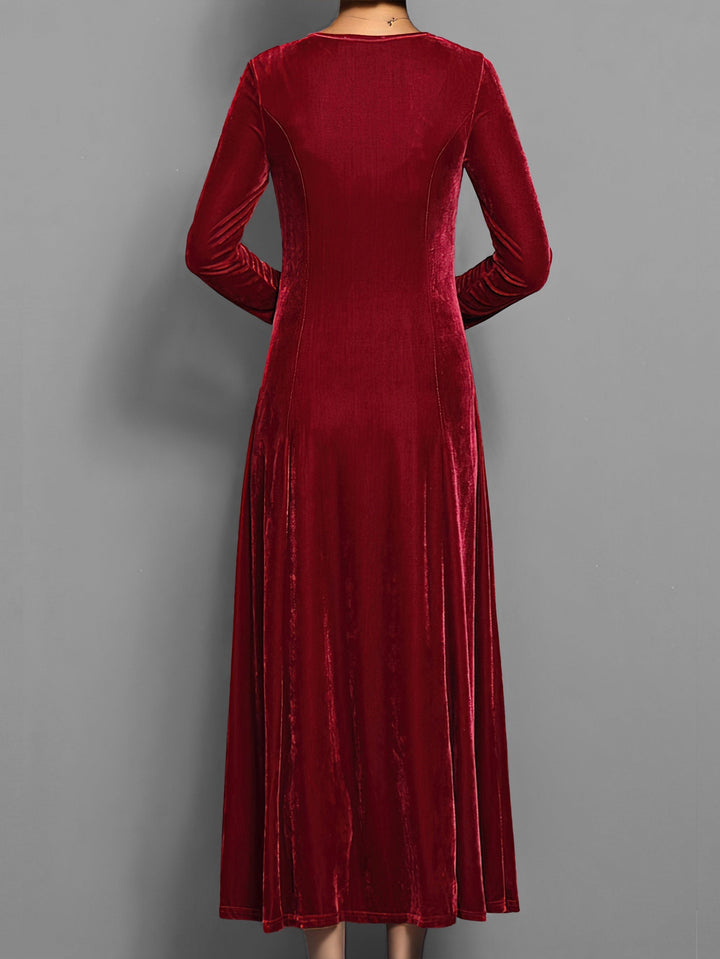 Elara | Elegant Long-Sleeve Evening Dress for Women