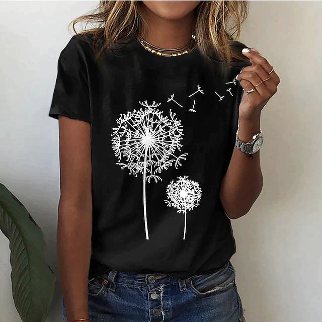 Nina | Women’s Short Sleeve Summer T-Shirt with Round Neck