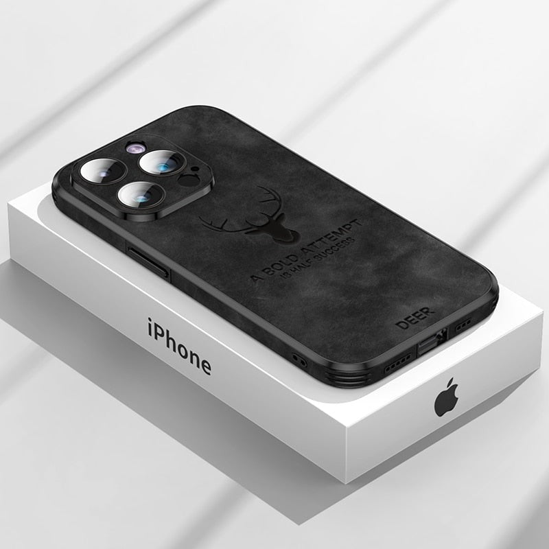 Deerskin leather iPhone case - product photo 10