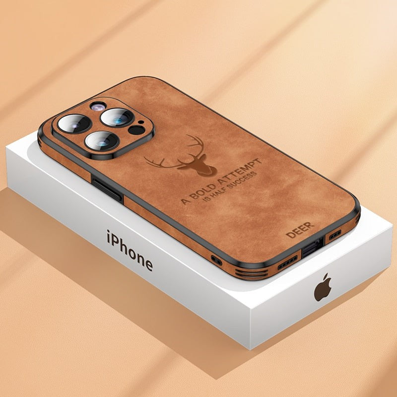 Deerskin leather iPhone case - product photo 11