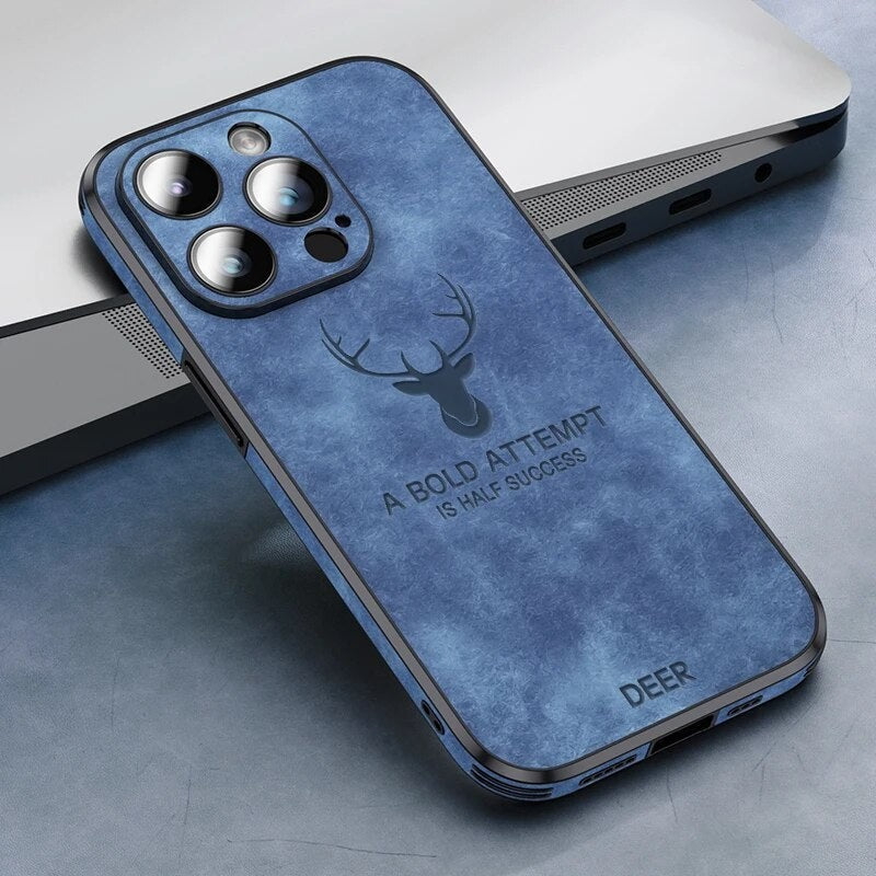 Deerskin leather iPhone case - product photo 2