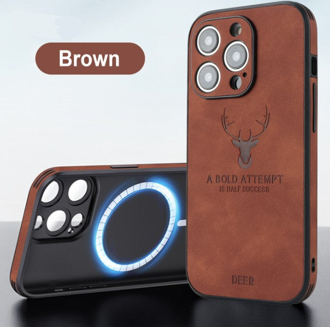 Deerskin leather iPhone case - product photo 22