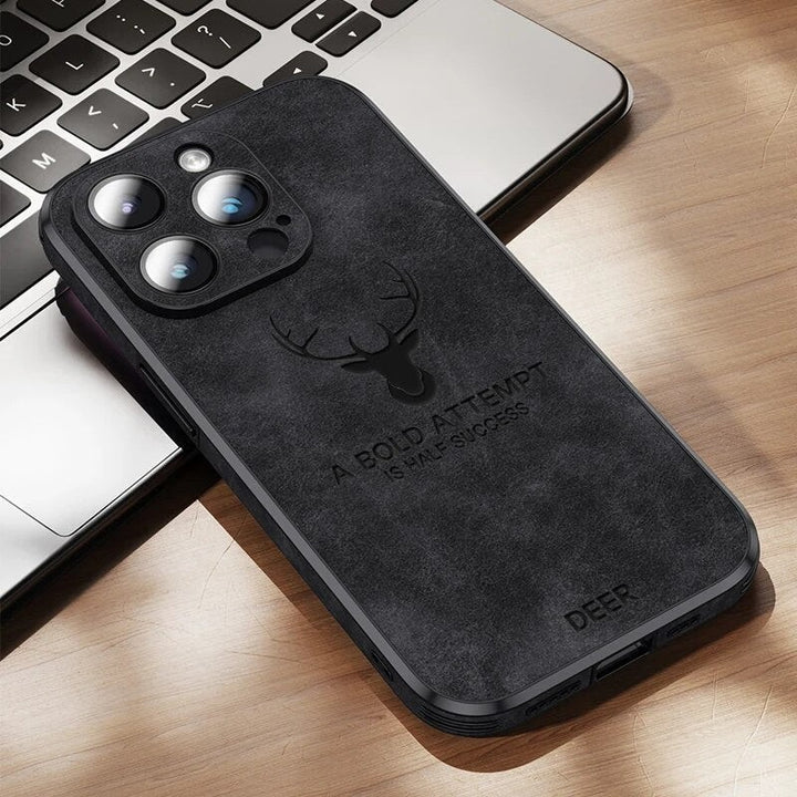 Deerskin leather iPhone case - product photo 3