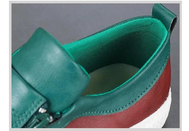 LOGAN | Men’s Casual Slip-On Sneakers With Side Zip And Panelled Design