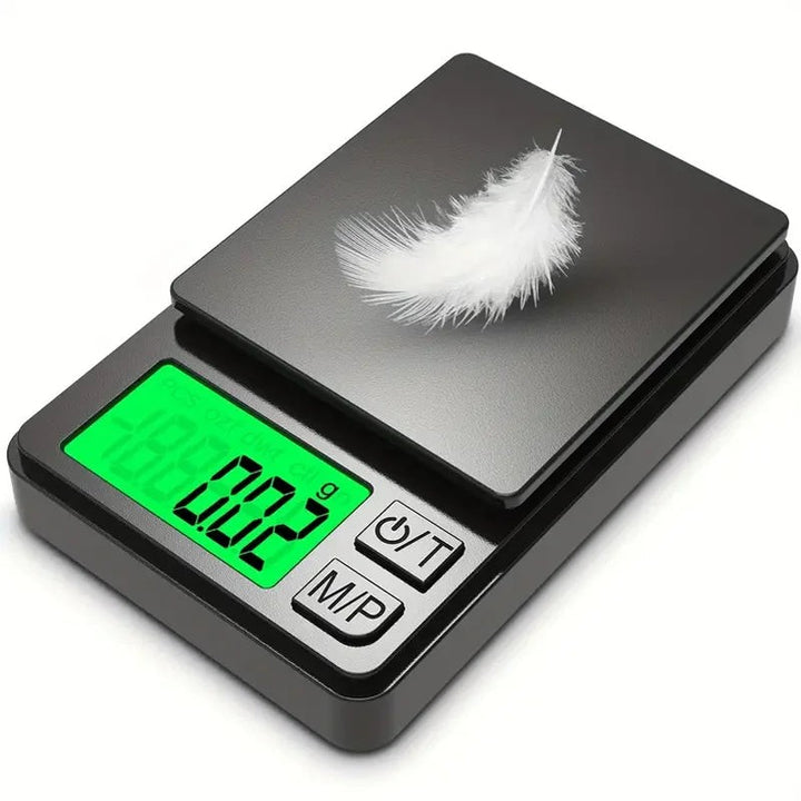 Compact digital precision scale with a backlit display - product photo 1
