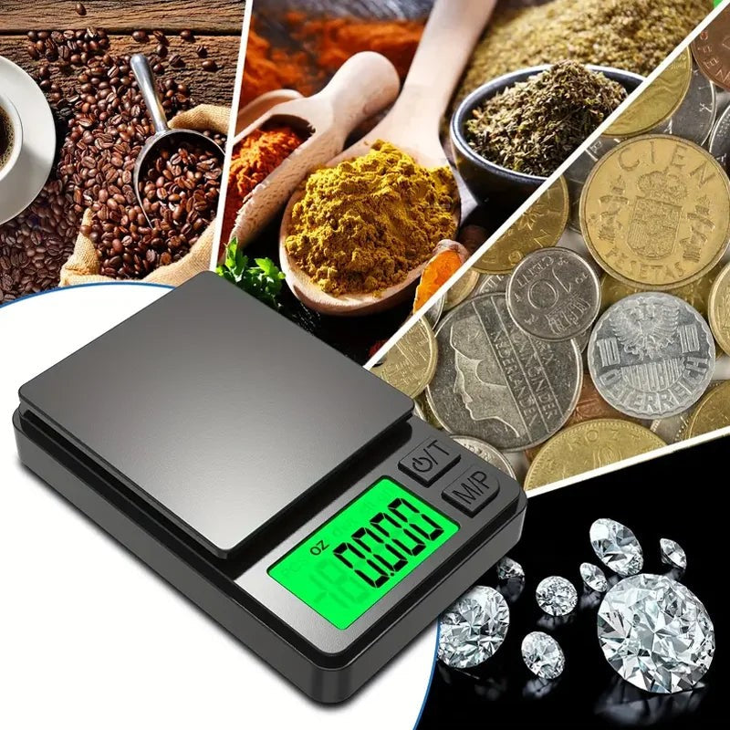 Compact digital precision scale with a backlit display - product photo 2