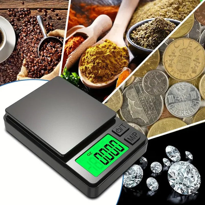 Compact digital precision scale with a backlit display - product photo 2