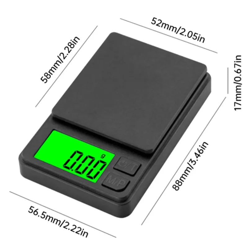 Compact digital precision scale with a backlit display - product photo 4