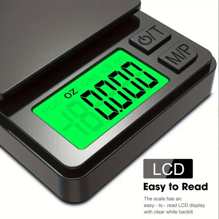 Compact digital precision scale with a backlit display - product photo 6