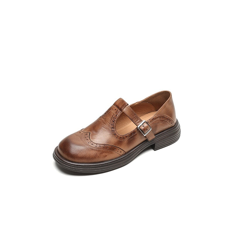 Mattea | Elegant Leather Mary Jane Shoes For Women