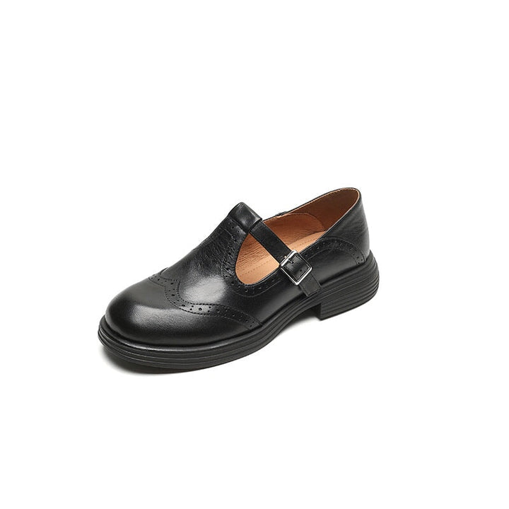 Mattea | Elegant Leather Mary Jane Shoes For Women