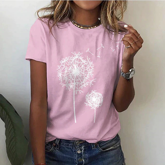 Nina | Women’s Short Sleeve Summer T-Shirt with Round Neck