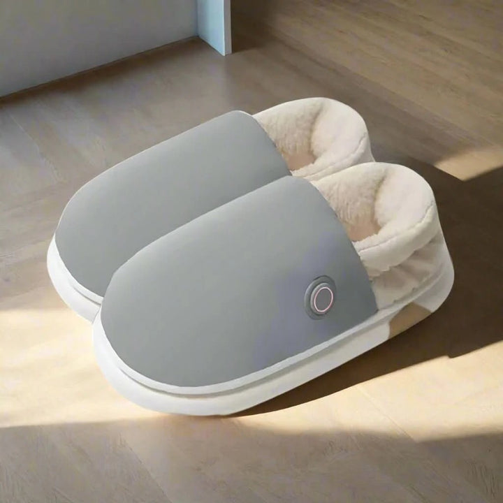 Heated indoor slippers in thick insulated fabric - product photo 1