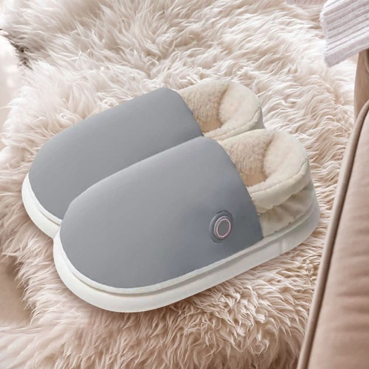 Heated indoor slippers in thick insulated fabric - product photo 10