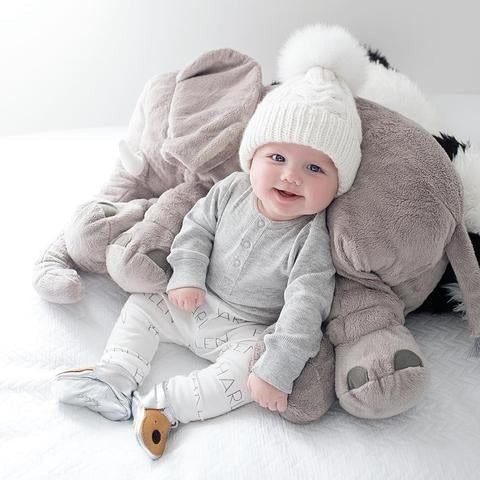 Elephant-shaped plush baby pillow - product photo 2