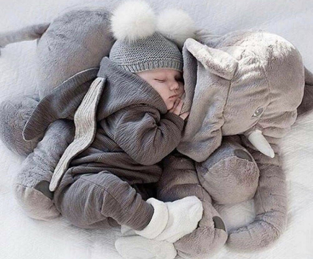 Elephant-shaped plush baby pillow - product photo 7