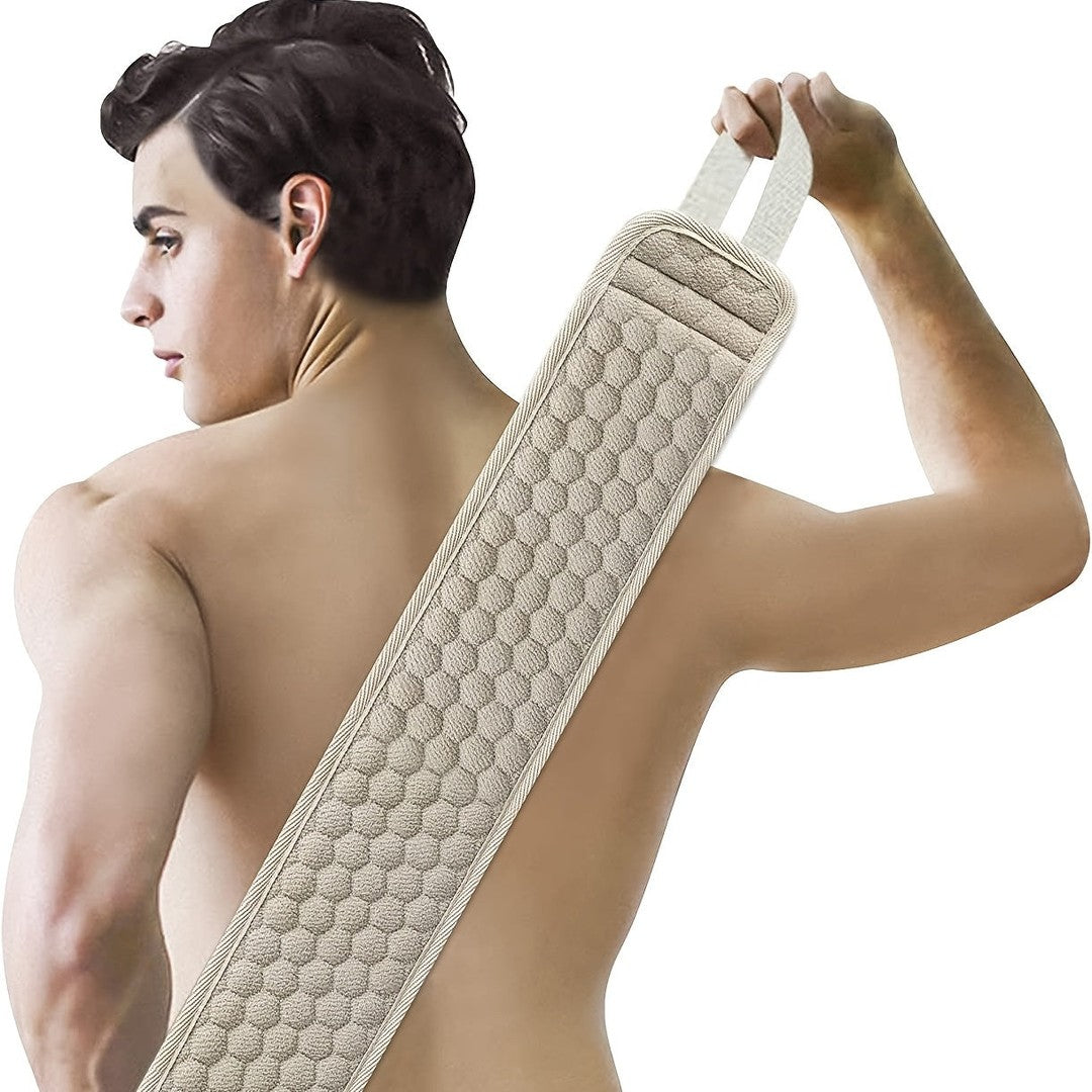 Exfoliating back scrubber with a honeycomb texture - product photo 4