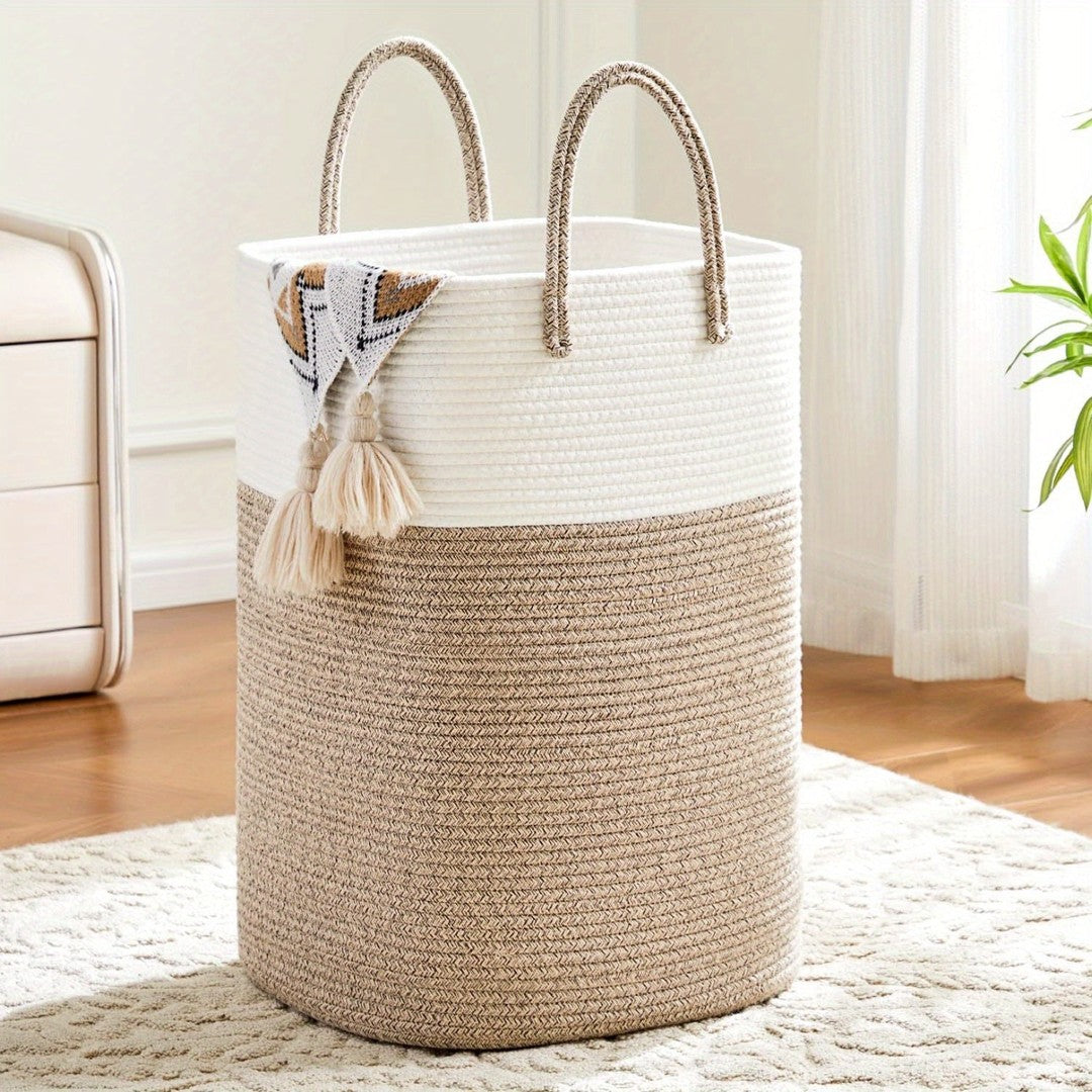 Extra-large woven laundry basket - product photo 1