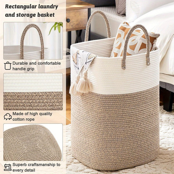 Extra-large woven laundry basket - product photo 2