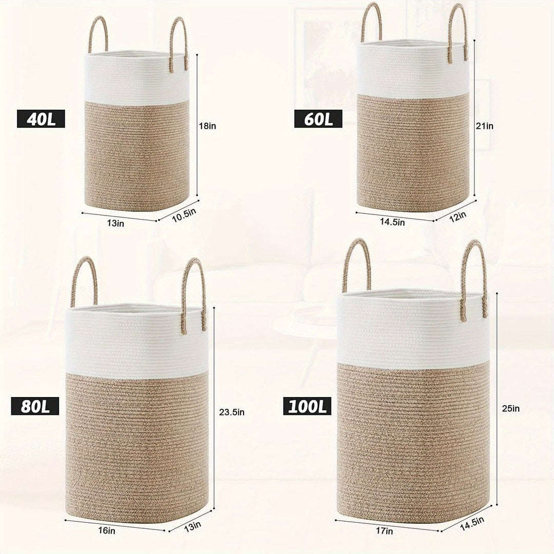 Extra-large woven laundry basket - product photo 3