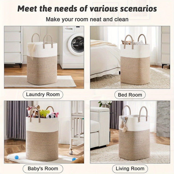 Extra-large woven laundry basket - product photo 5