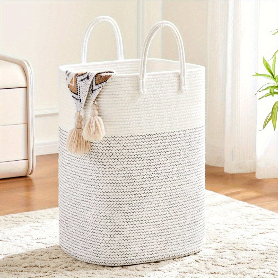 Extra-large woven laundry basket - product photo 6