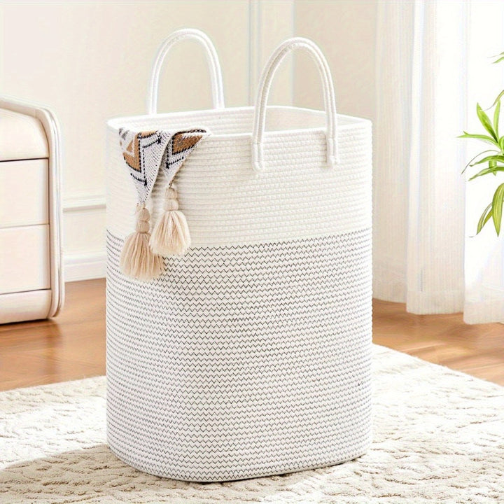 Extra-large woven laundry basket - product photo 6