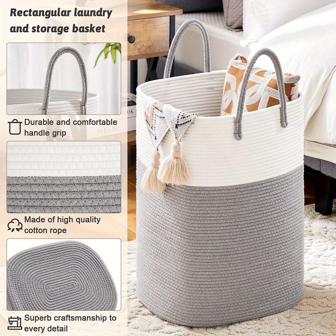 Extra-large woven laundry basket - product photo 9
