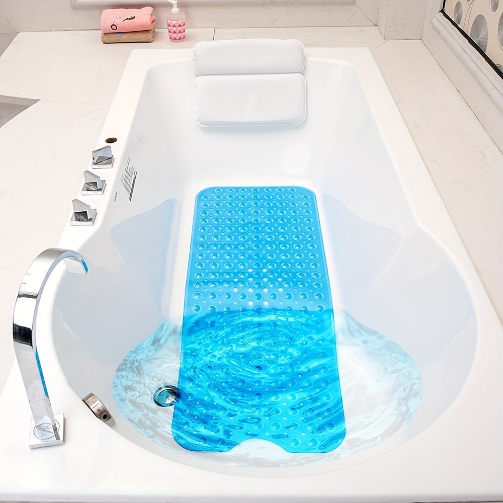 Extra long non-slip bath mat with suction cups in a tub - product photo 10