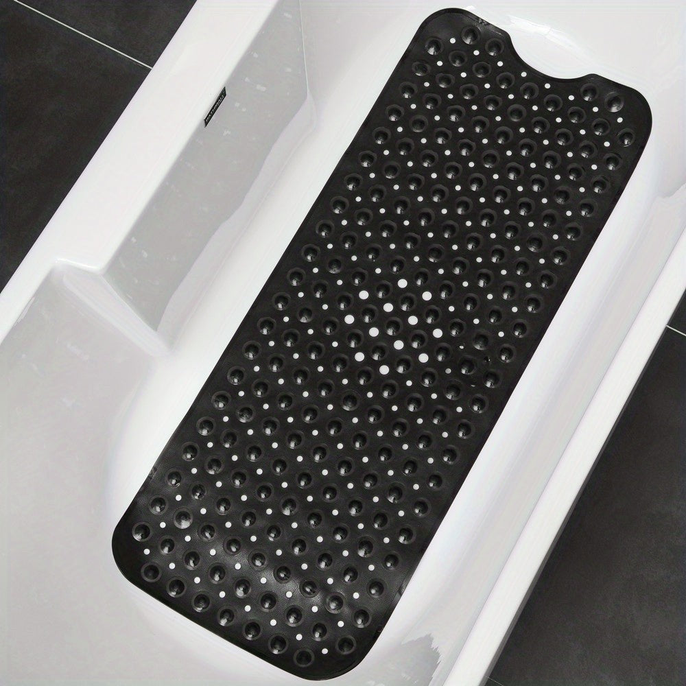 Extra long non-slip bath mat with suction cups in a tub - product photo 11
