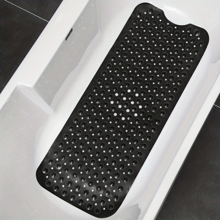 Extra long non-slip bath mat with suction cups in a tub - product photo 11
