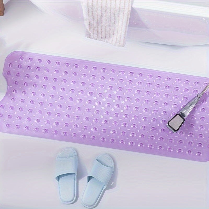Extra long non-slip bath mat with suction cups in a tub - product photo 13