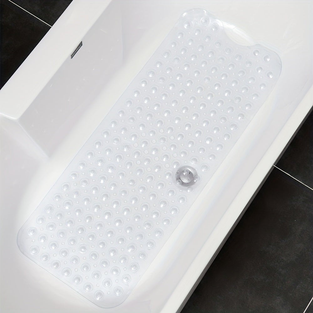 Extra long non-slip bath mat with suction cups in a tub - product photo 14